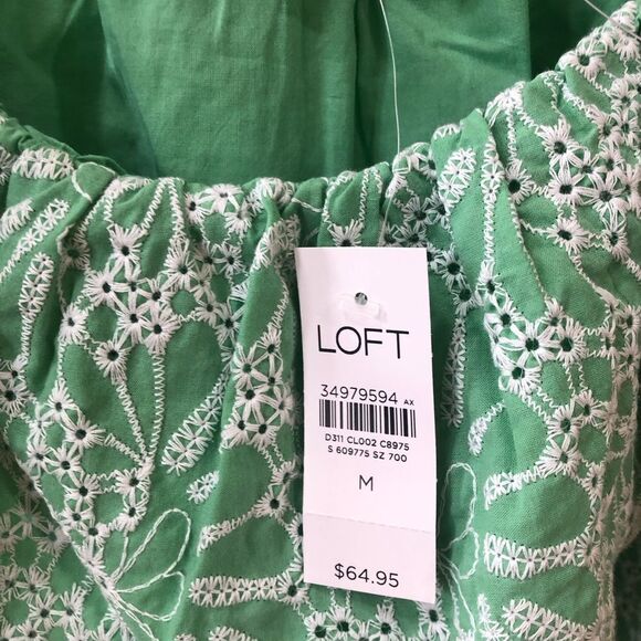 Loft Eyelet Ruffle Square Neck Tank Top - Picture 5 of 7